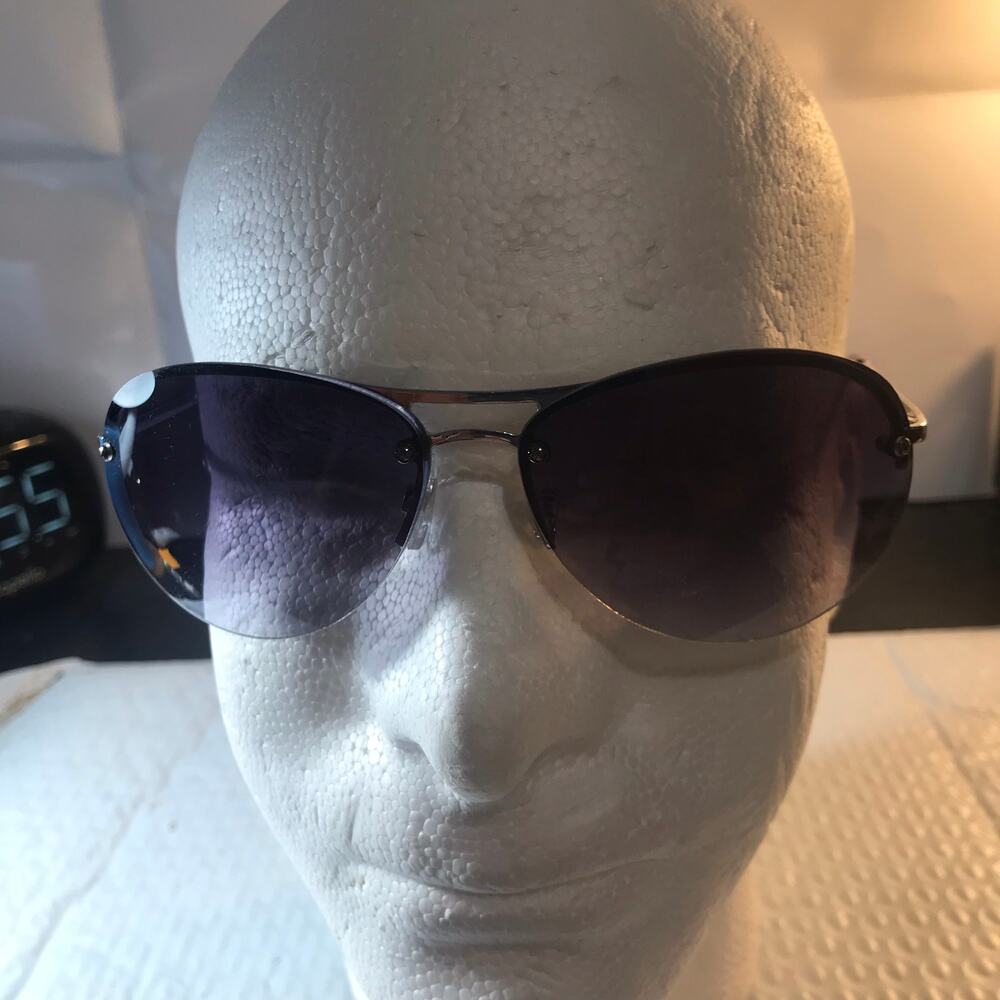 AVIATOR SUNGLASSES METAL RIMS PURPLE TINT